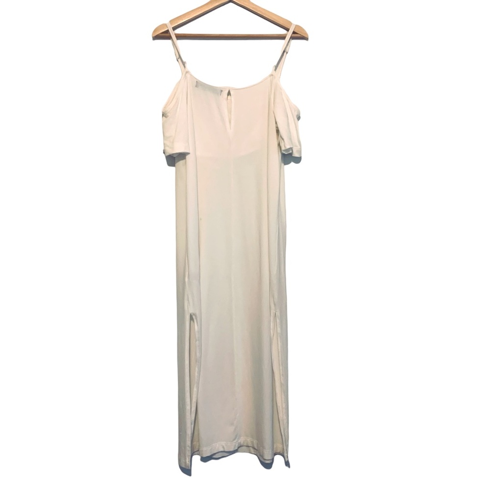 NWOT Groceries Apparel Off The Shoulder Oolong Maxi Slip Dress White Size S - Picture 10 of 12